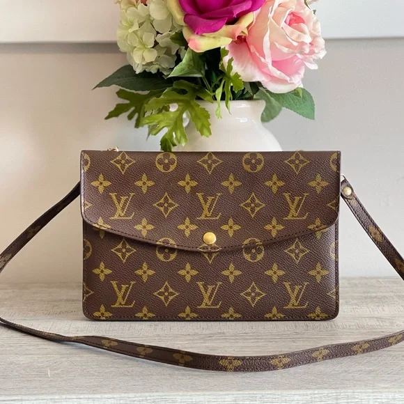SOLD❌Authentic LOUIS VUITTON Monogram Double Rabat Shoulder bag/ Pochette - Picture 4 of 15